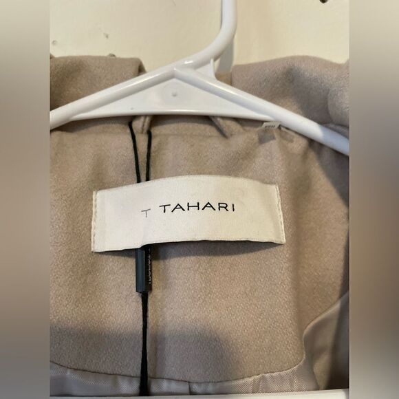 Tahari Abigail Wool Shawl Collar Coat Beige - Picture 13 of 16